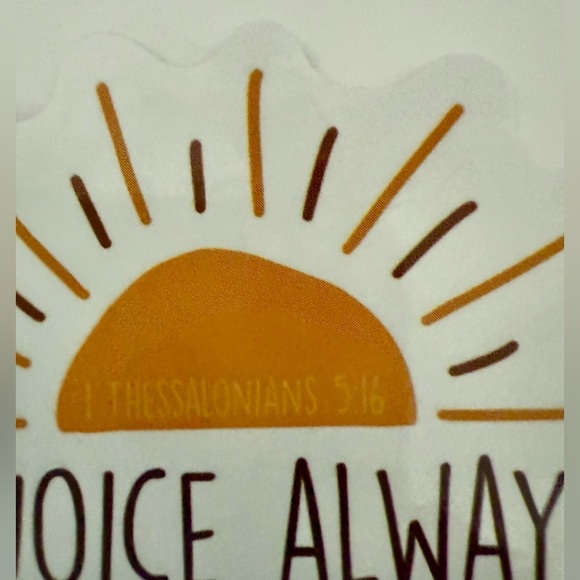 ⚪️1 Thessalonians 5:16 Bible Verse Biblical Vinyl Sticker Decal - Picture 3 of 3